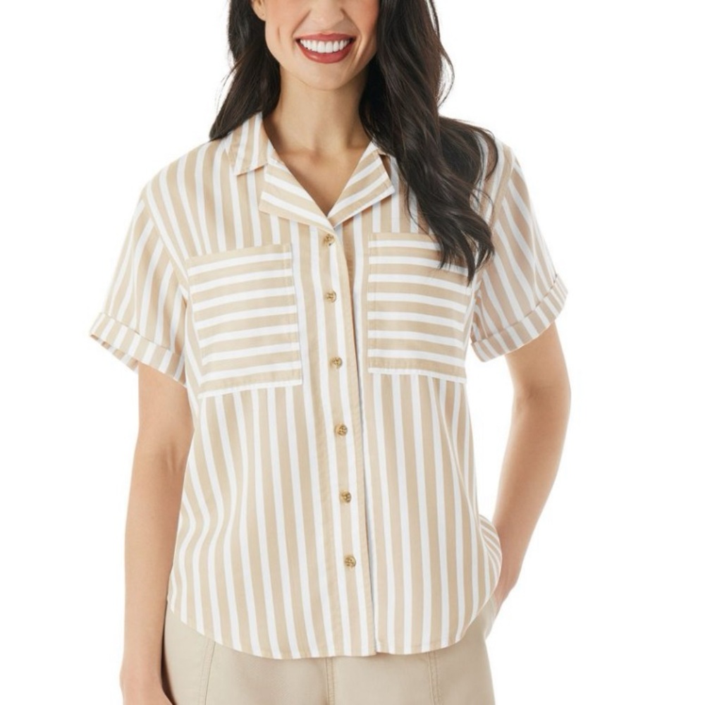 Striped Beige Blouse